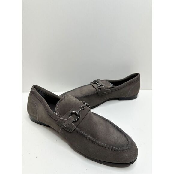 Nordstrom Shoes Mens Size 11 Gray Slip On Leather Loafers Ortholite - Picture 4 of 11